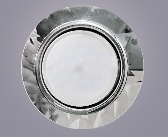Светильник GX53 хром + стекло прозрачное 1