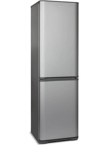 Холодильник с морозильником Бирюса M380NF серебристый
